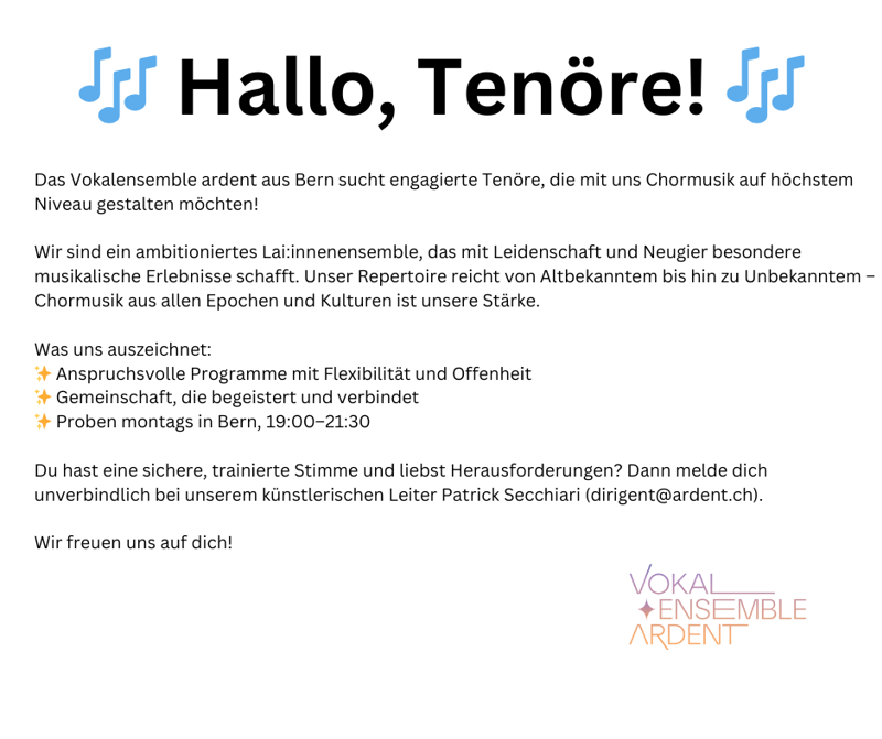 Hallo Tenöre!